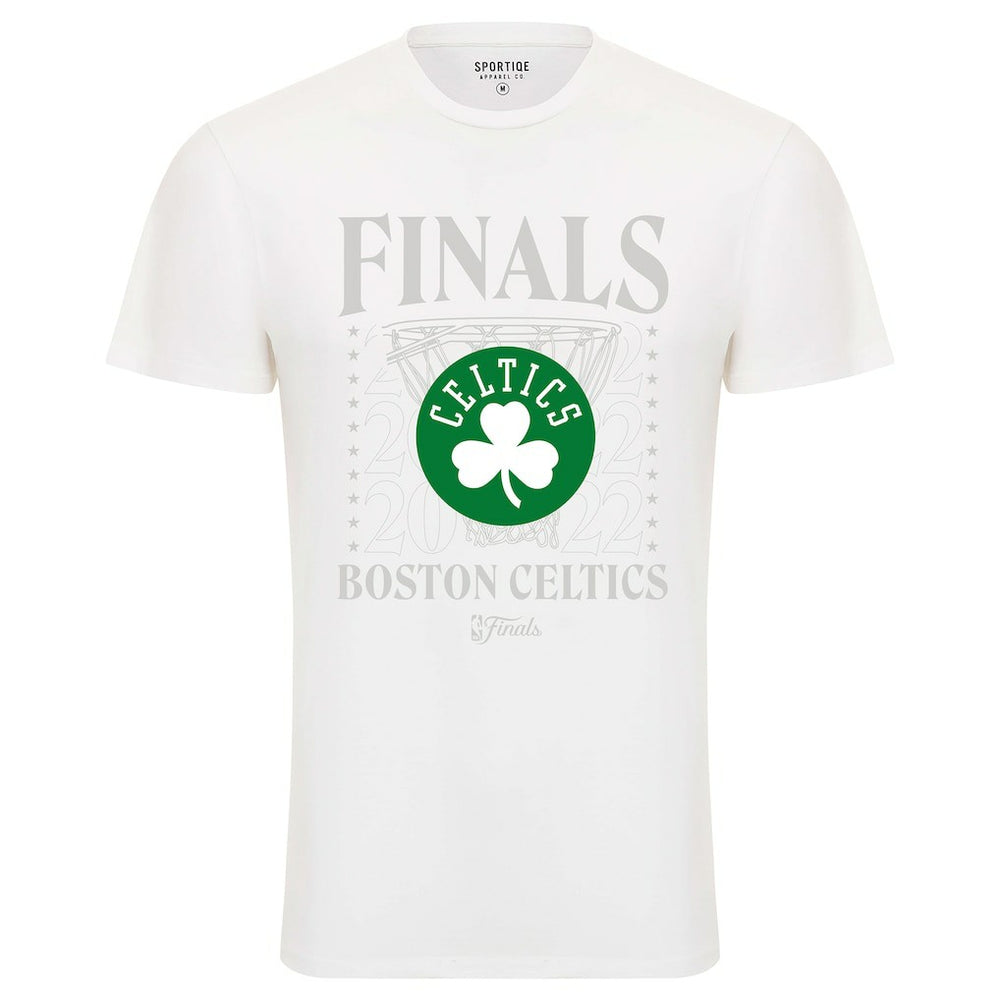Boston Celtics Sportiqe 2022 NBA Finals Stacked Hoop Bingham T-Shirt White
