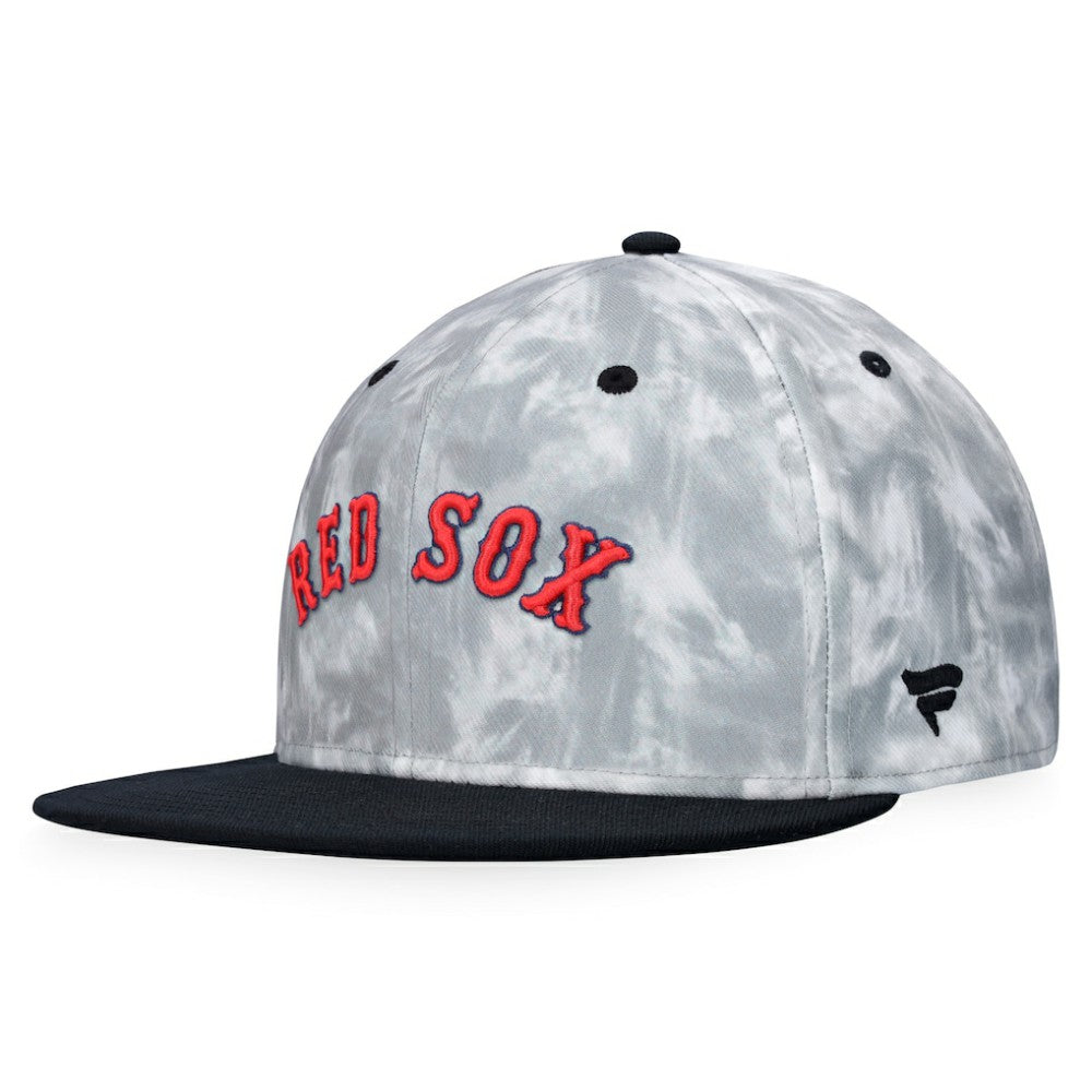 Boston Red Sox Fanatics Smoke Dye Fitted Hat - Black/White Hats
