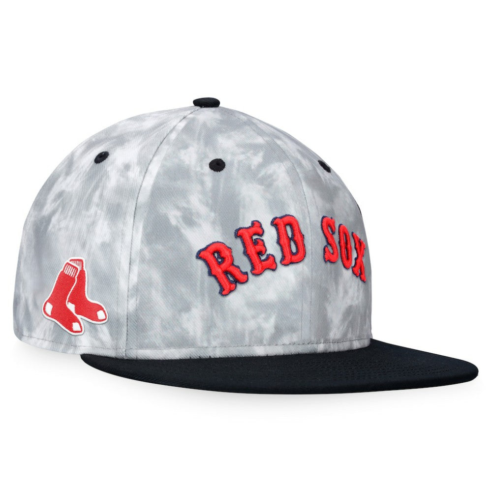 Boston Red Sox Fanatics Smoke Dye Fitted Hat - Black/White Hats