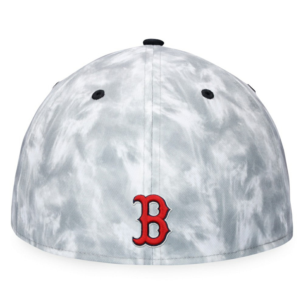 Boston Red Sox Fanatics Smoke Dye Fitted Hat - Black/White Hats