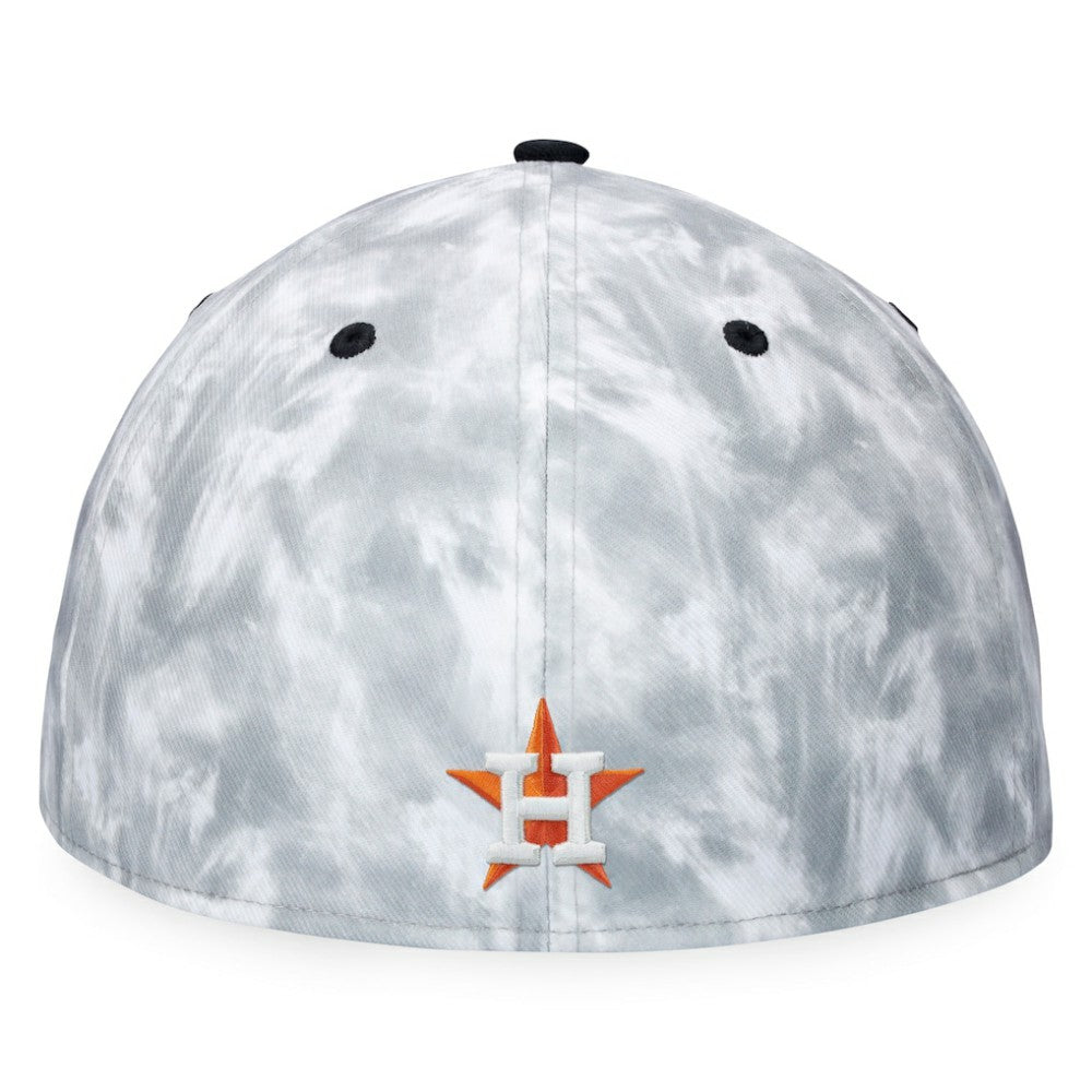 Houston Astros Fanatics Smoke Dye Fitted Hat - Black/White Hats
