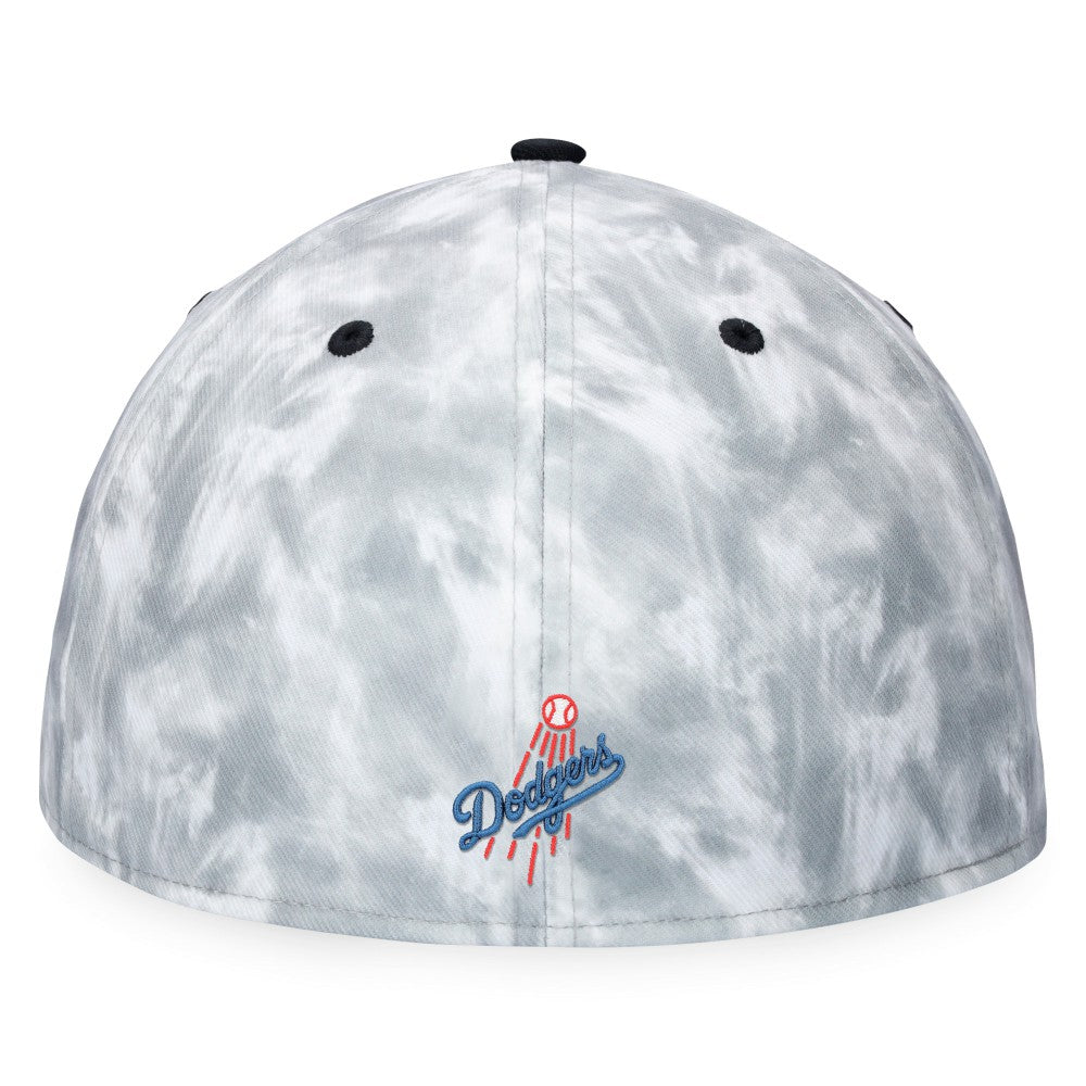 Los Angeles Dodgers Fanatics Smoke Dye Fitted Hat - Black/White Hats