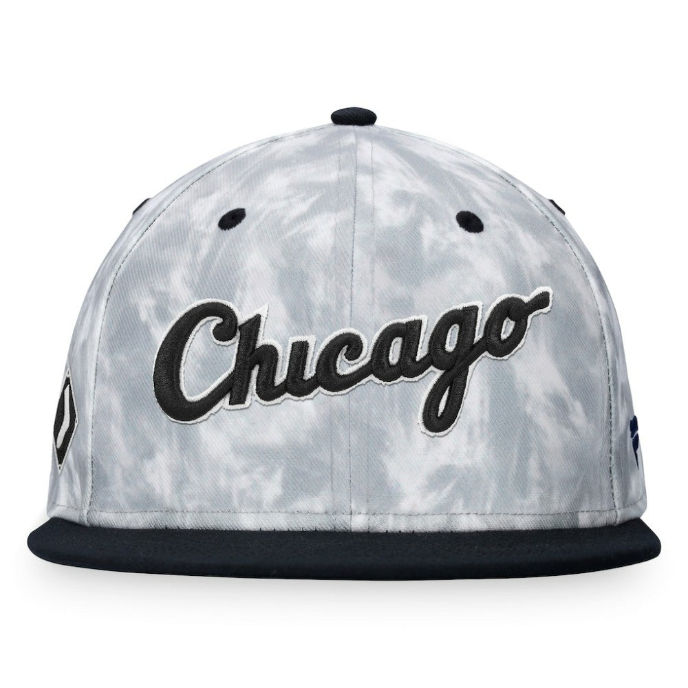 Chicago White Sox Fanatics Smoke Dye Fitted Hat - Black/White Hats