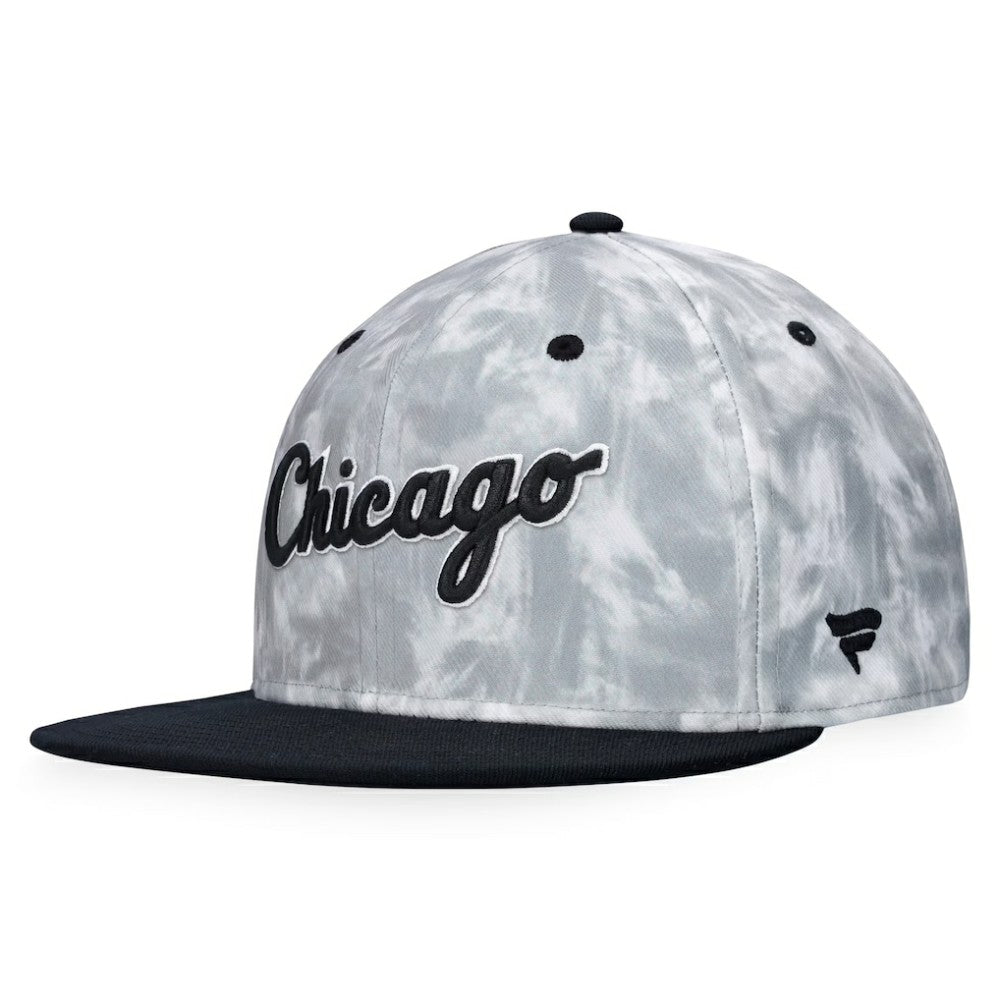 Chicago White Sox Fanatics Smoke Dye Fitted Hat - Black/White Hats