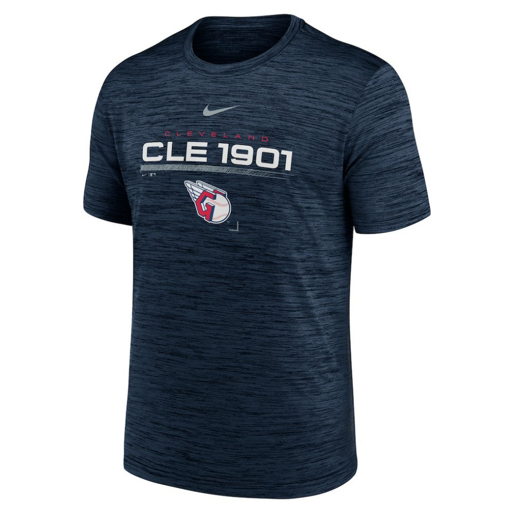 Cleveland Guardians Nike Wordmark Velocity Performance T-Shirt - Navy T-shirts