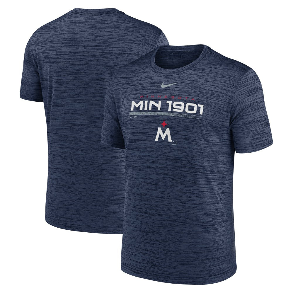 Minnesota Twins Nike Wordmark Velocity Performance T-Shirt - Navy T-shirts