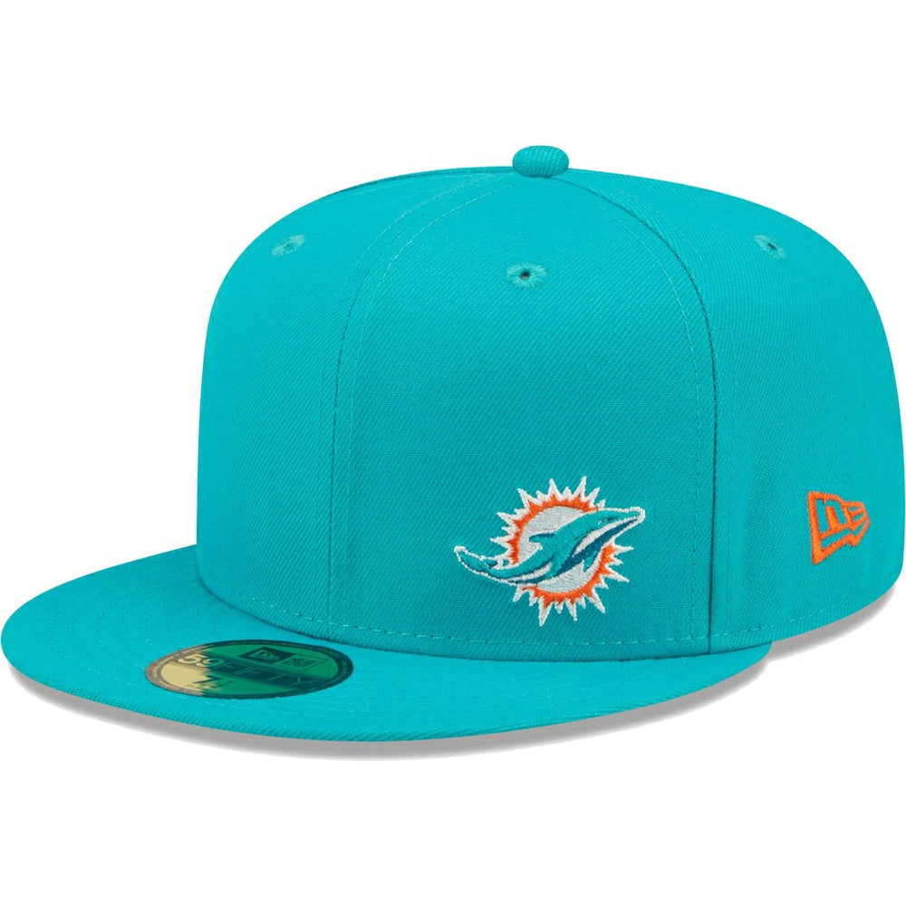 Miami Dolphins New Era Flawless 59FIFTY Fitted Hat Aqua