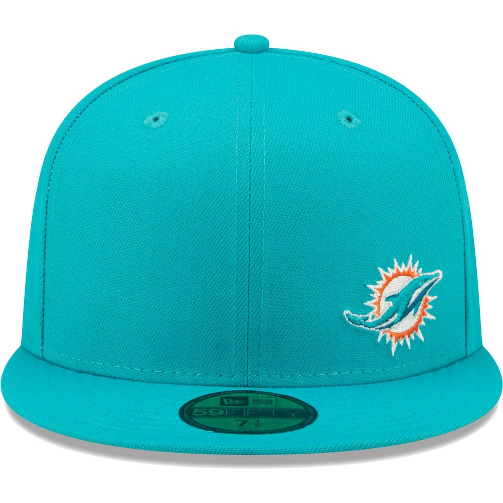 Miami Dolphins New Era Flawless 59FIFTY Fitted Hat Aqua