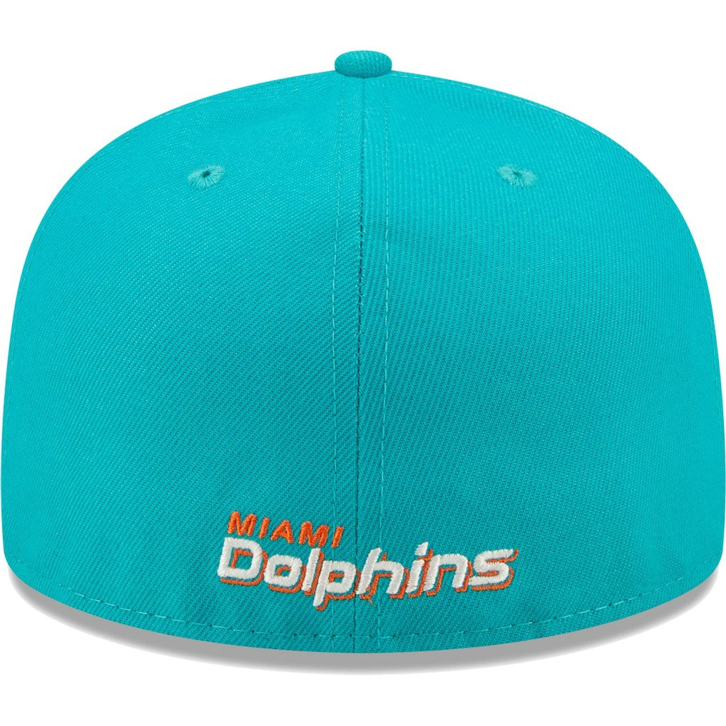 Miami Dolphins New Era Flawless 59FIFTY Fitted Hat Aqua