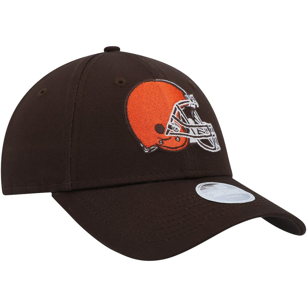 Cleveland Browns New Era Women's Simple 9FORTY Adjustable Hat Brown
