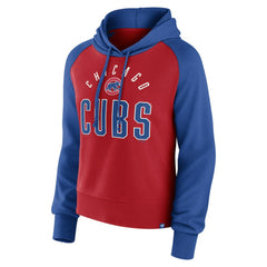 Chicago Cubs Fanatics Women's Pop Fly Pullover Hoodie - Royal/Red Hoodies
