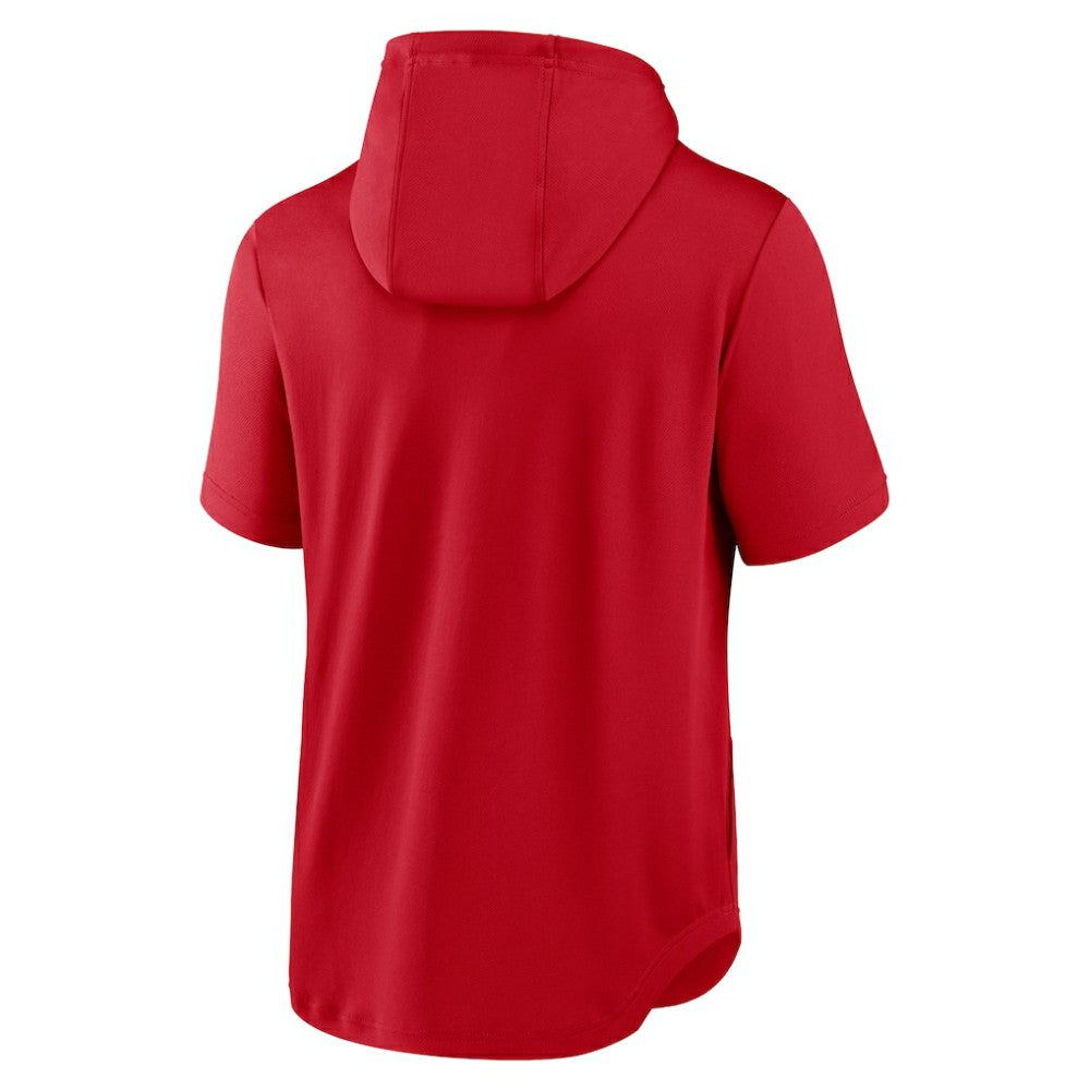 Washington Nationals Nike Springer Short Sleeve Team Pullover Hoodie - Red Hoodies