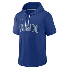 Chicago Cubs Nike Springer Short Sleeve Team Pullover Hoodie - Royal Hoodies