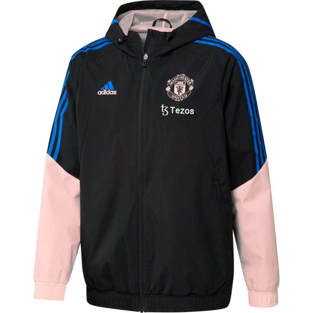 Manchester United Training All-Weather Raglan Full-Zip Hoodie Jacket Black
