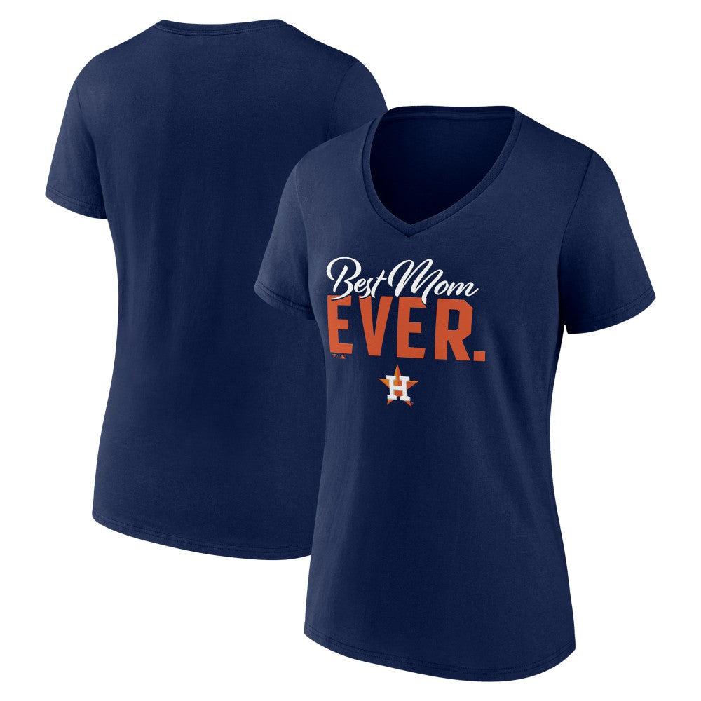 Houston Astros Fanatics Women's Mother's Day V-Neck T-Shirt - Navy T-shirts