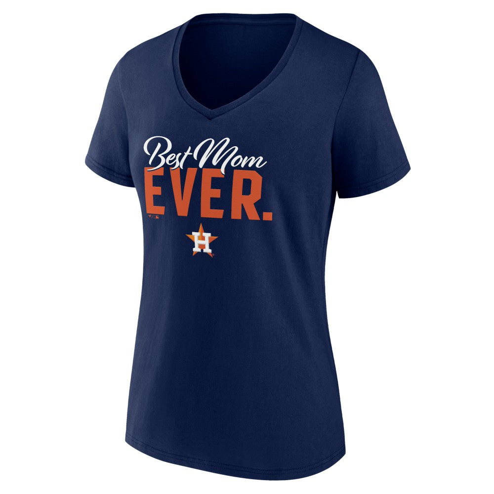 Houston Astros Fanatics Women's Mother's Day V-Neck T-Shirt - Navy T-shirts