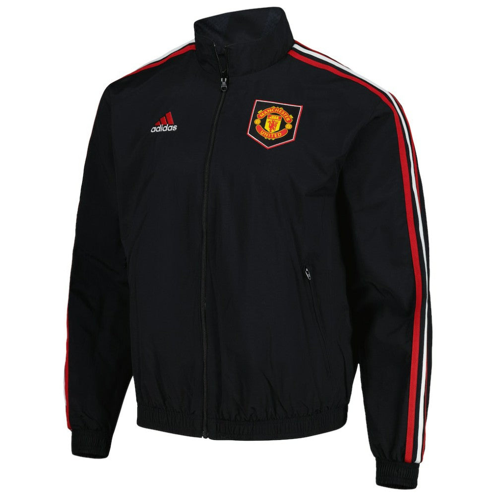Manchester United 2022/23 On-Field Team Logo Anthem Reversible Full-Zip Jacket Black shop