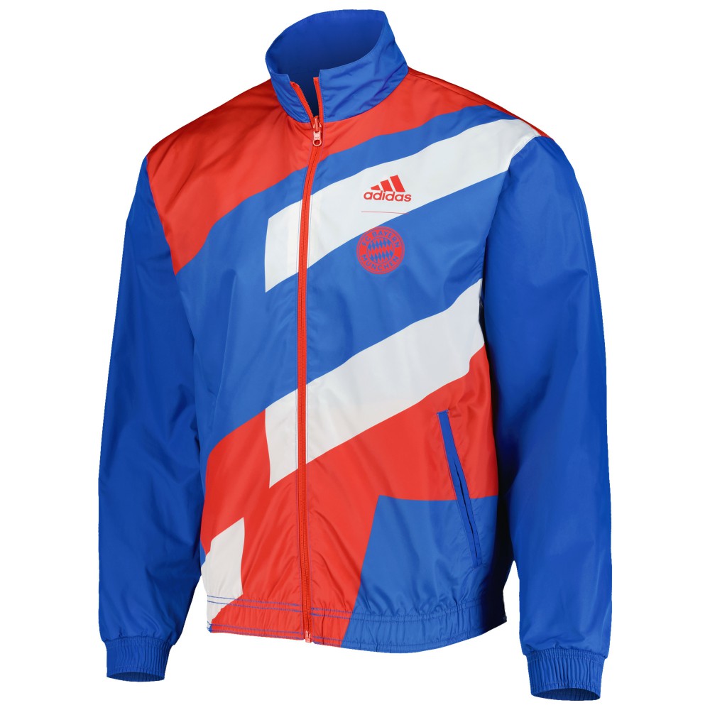 Bayern Munich 2022/23 On-Field Team Logo Anthem Reversible Full-Zip Jacket Blue