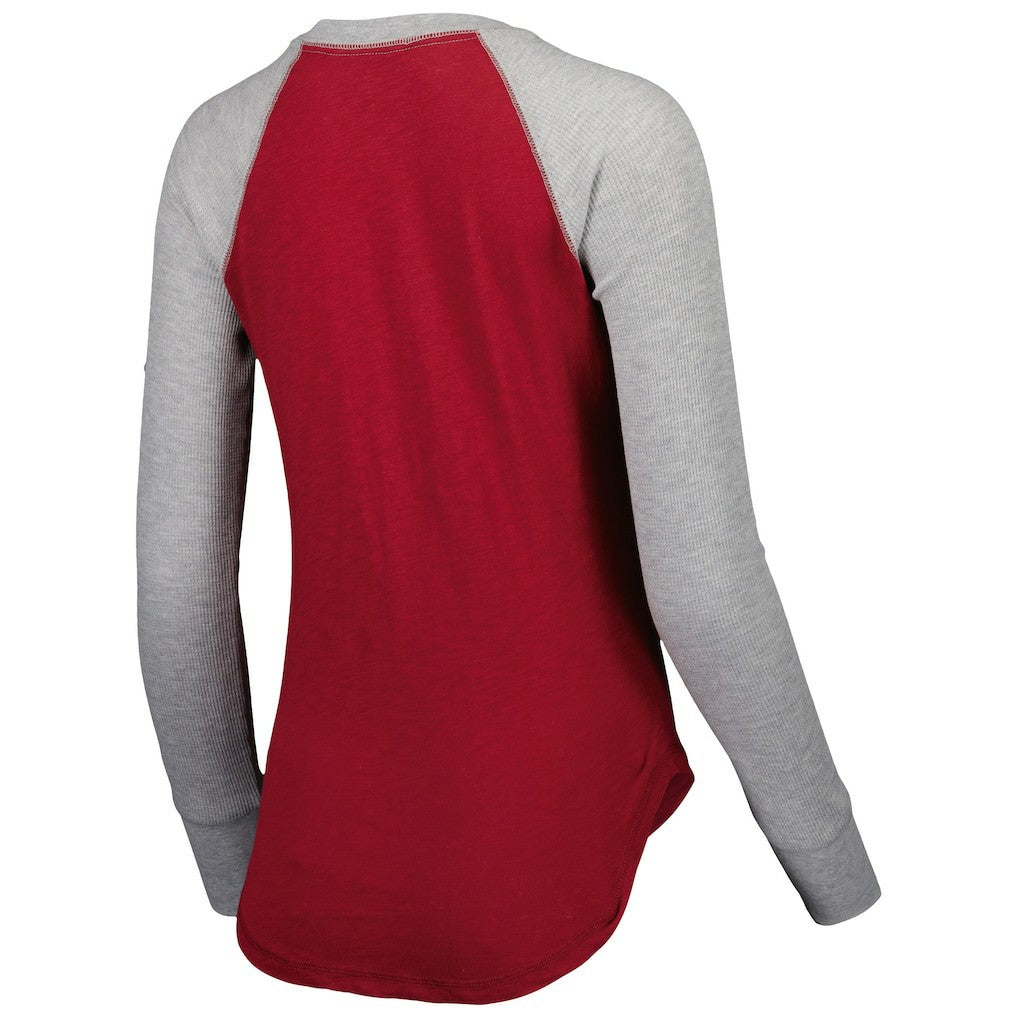 Washington Commanders Touch Women's Waffle Raglan Lightweight Long Sleeve T-Shirt Burgundy