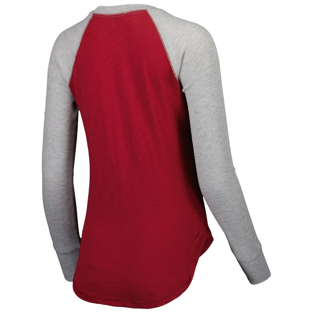 Washington Commanders Touch Women's Waffle Raglan Lightweight Long Sleeve T-Shirt Burgundy