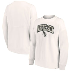 Chicago White Sox Fanatics Women's Leopard Pullover Sweatshirt - Cream Pullover