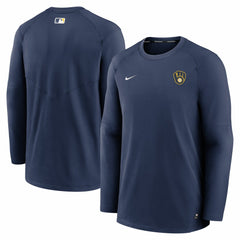 Milwaukee Brewers Nike Authentic Collection Logo Performance Long Sleeve T-Shirt - Navy T-shirts