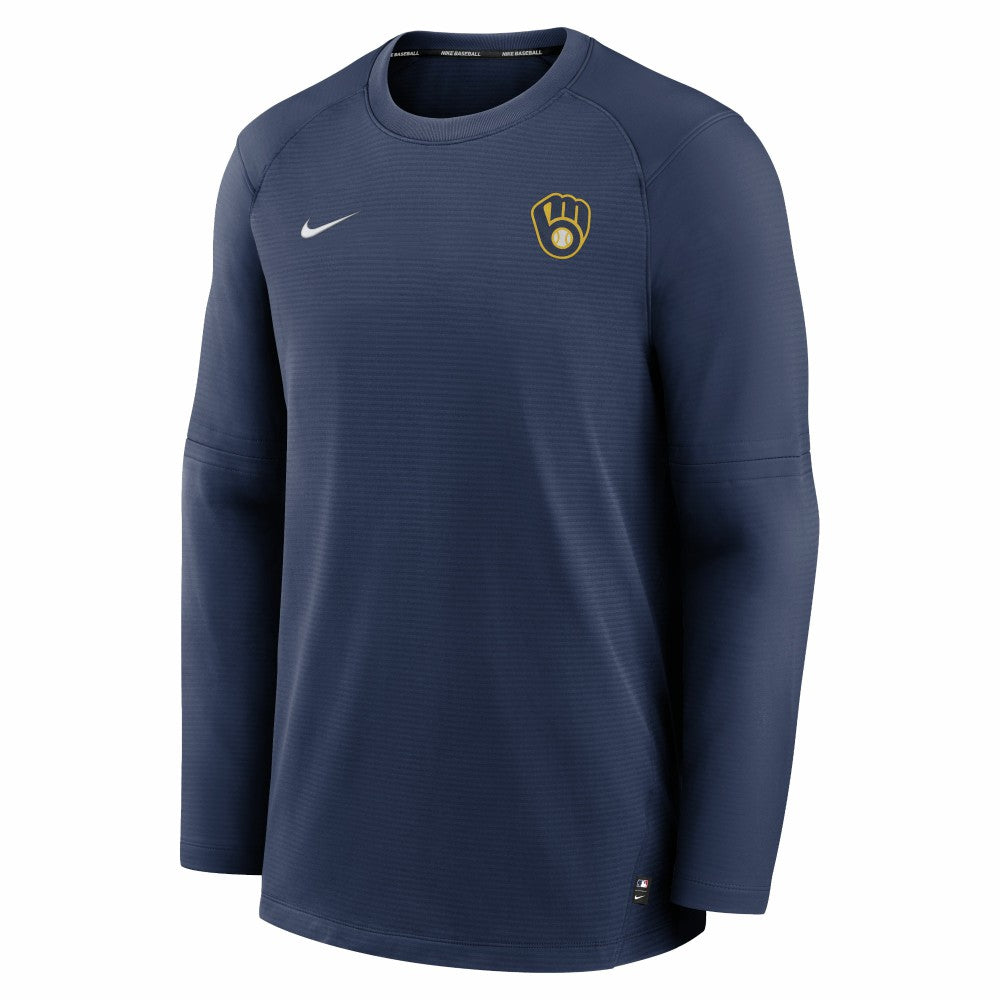 Milwaukee Brewers Nike Authentic Collection Logo Performance Long Sleeve T-Shirt - Navy T-shirts