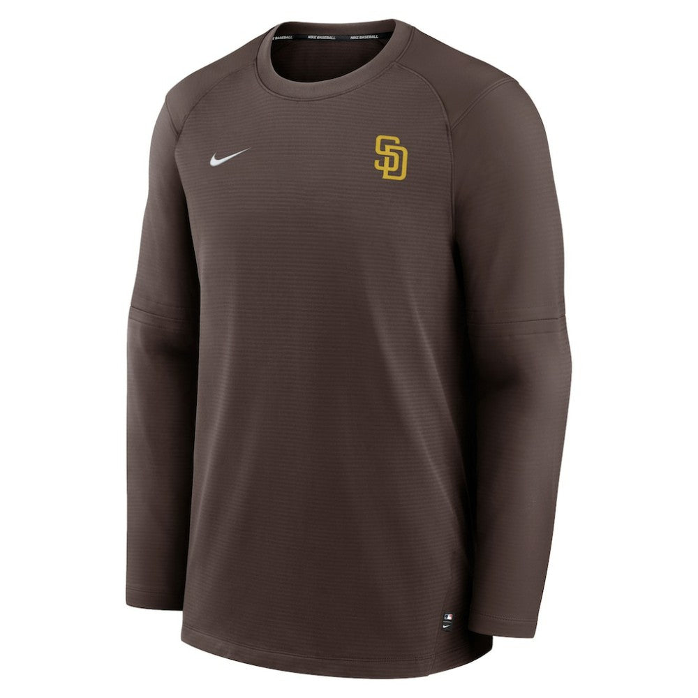 San Diego Padres Nike Authentic Collection Logo Performance Long Sleeve T-Shirt - Brown T-shirts