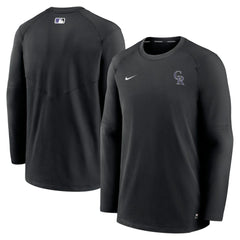 Colorado Rockies Nike Authentic Collection Logo Performance Long Sleeve T-Shirt - Black T-shirts