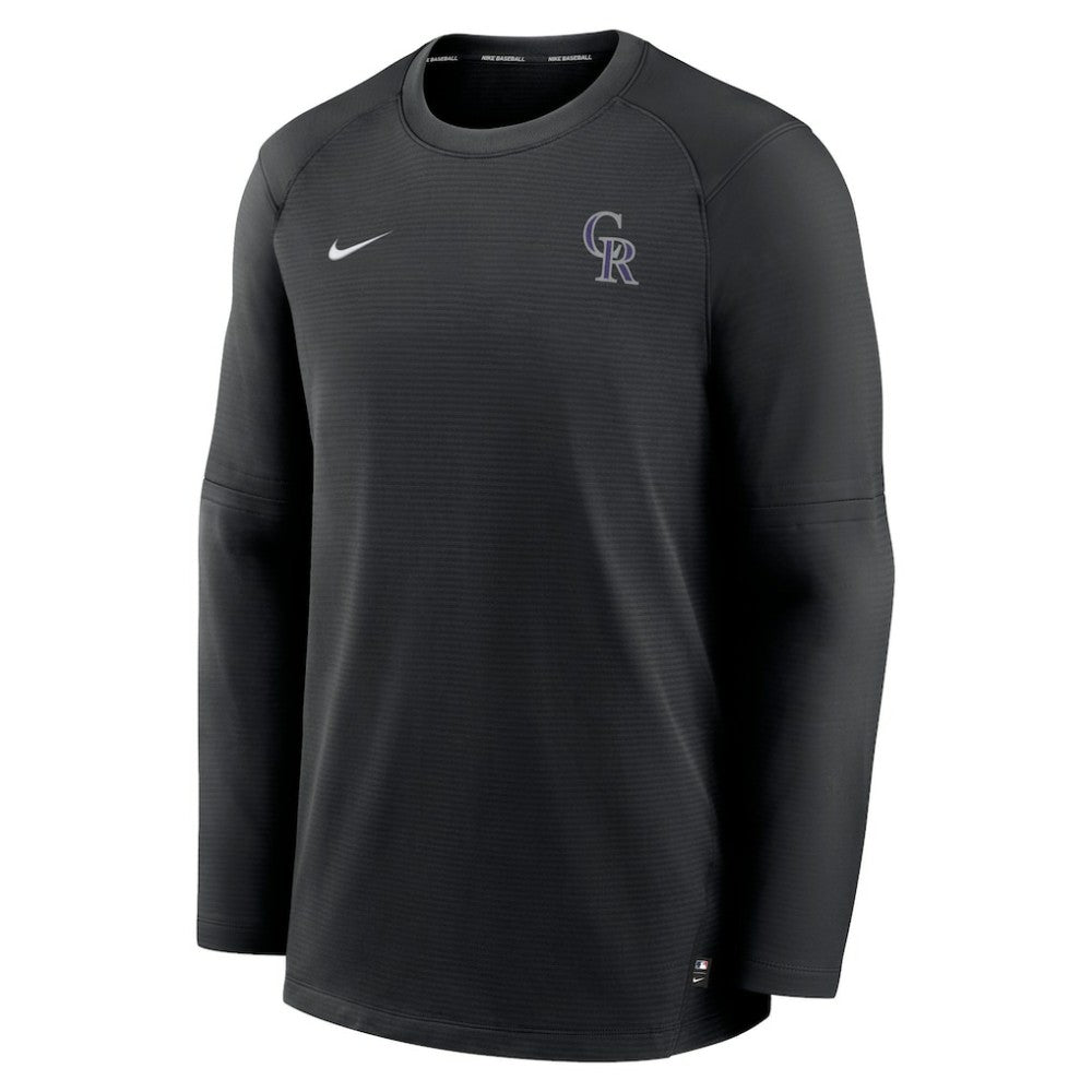 Colorado Rockies Nike Authentic Collection Logo Performance Long Sleeve T-Shirt - Black T-shirts