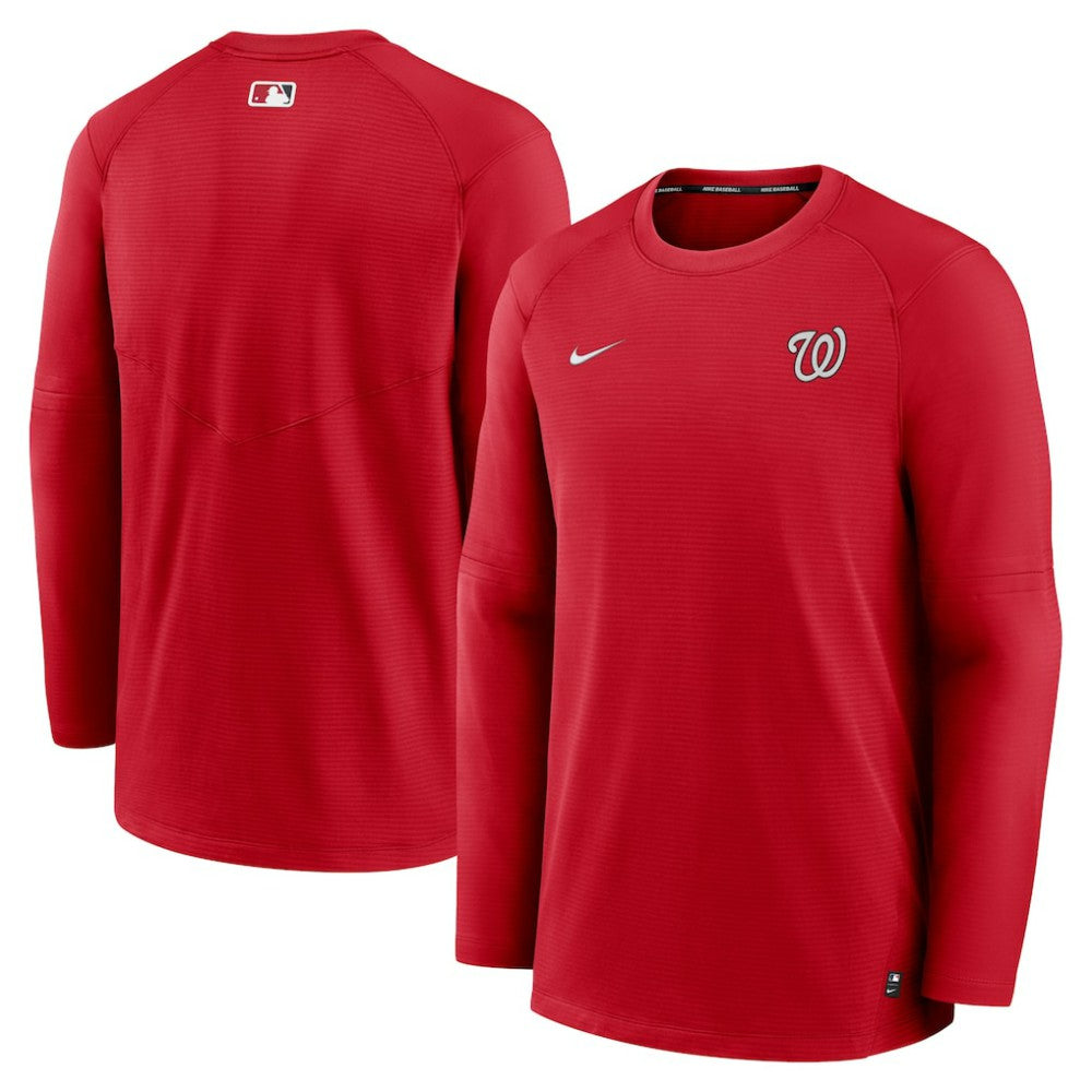 Washington Nationals Nike Authentic Collection Logo Performance Long Sleeve T-Shirt - Red T-shirts
