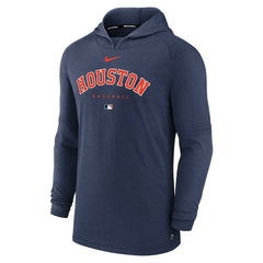 Houston Astros Nike Authentic Collection Lightweight Dri-FIT Hooded Pullover - Heather Navy Pullover