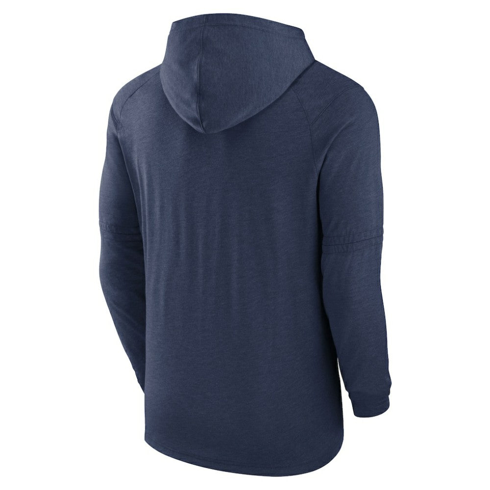 Tampa Bay Rays Nike Authentic Collection Lightweight Dri-FIT Hooded Pullover - Heather Navy Pullover