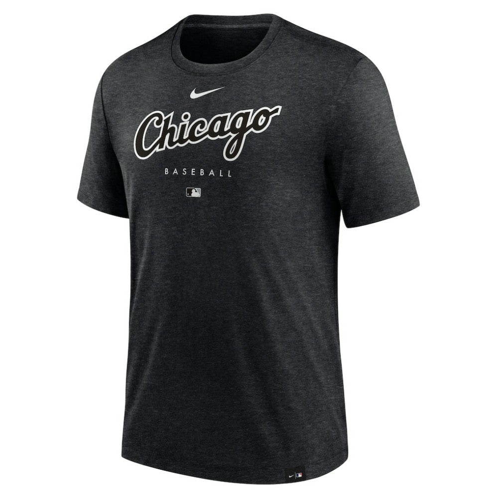 Chicago White Sox Nike Authentic Collection Early Work Tri-Blend Performance T-Shirt - Heather Black T-shirts