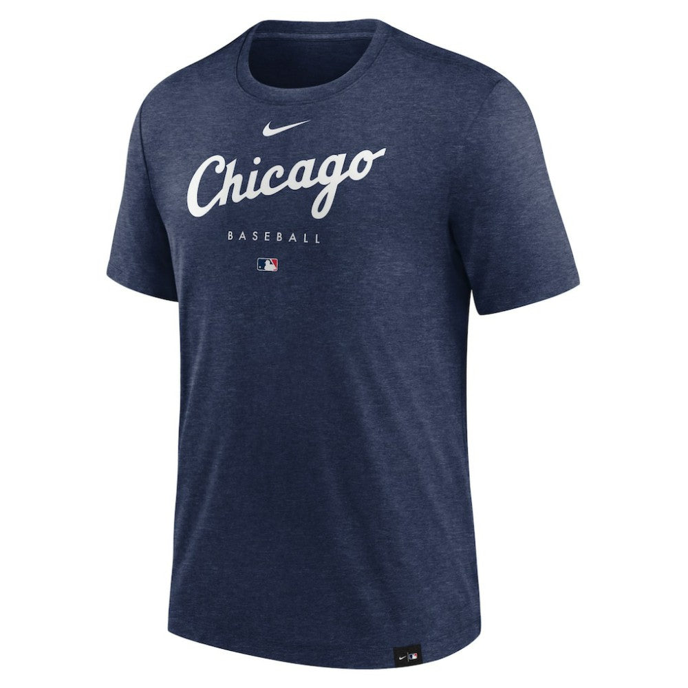 Chicago White Sox Nike Authentic Collection Early Work Tri-Blend Performance T-Shirt - Heather Navy T-shirts