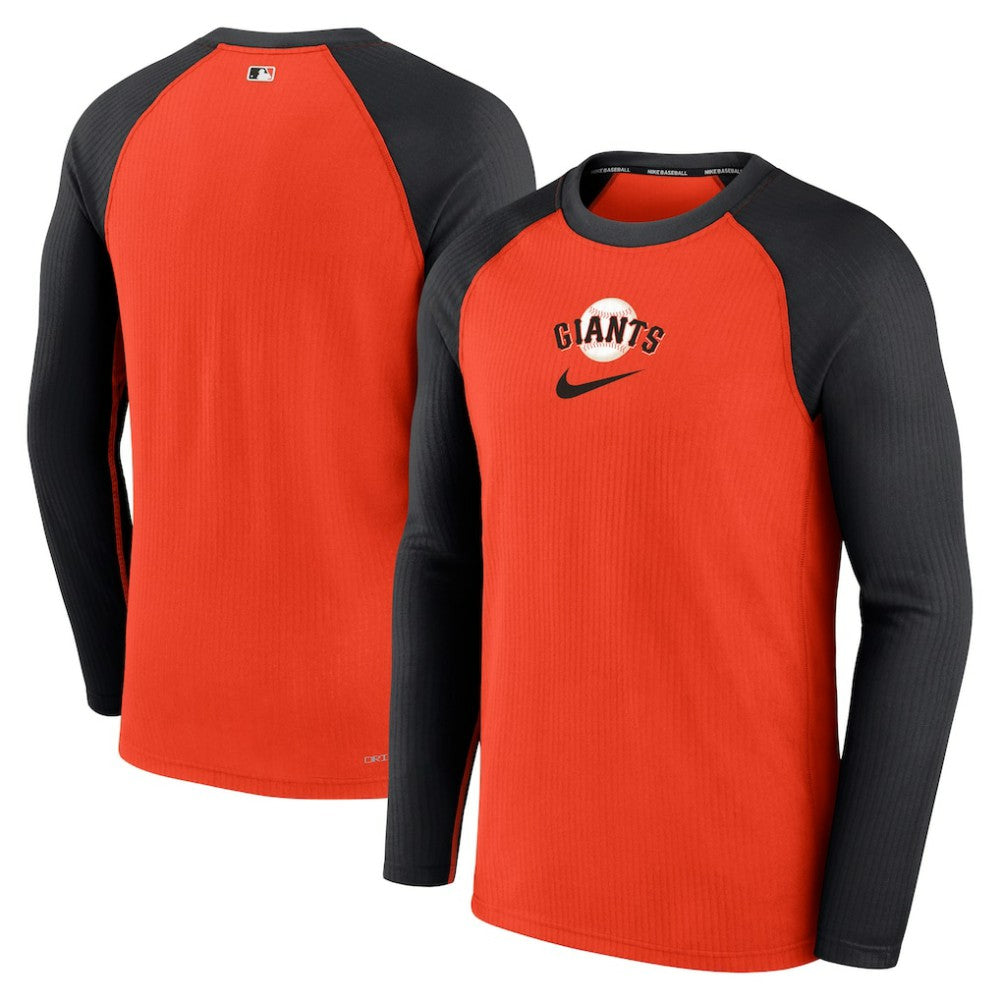 San Francisco Giants Nike Authentic Collection Game Raglan Performance Long Sleeve T-Shirt - Orange T-shirts