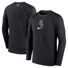 Chicago White Sox Nike Authentic Collection Game Raglan Performance Long Sleeve T-Shirt - Black T-shirts