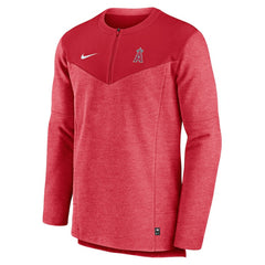 Los Angeles Angels Nike Authentic Collection Game Time Performance Half-Zip Top - Red Tops