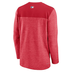 Los Angeles Angels Nike Authentic Collection Game Time Performance Half-Zip Top - Red Tops
