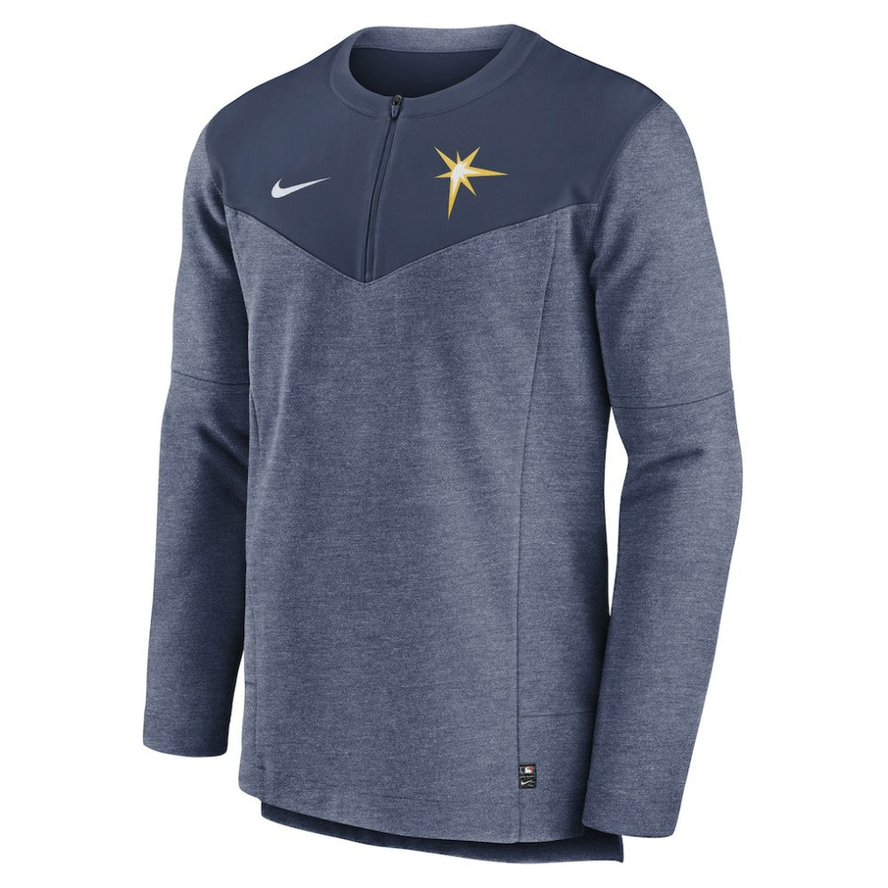 Tampa Bay Rays Nike Authentic Collection Game Time Performance Half-Zip Top - Navy Tops
