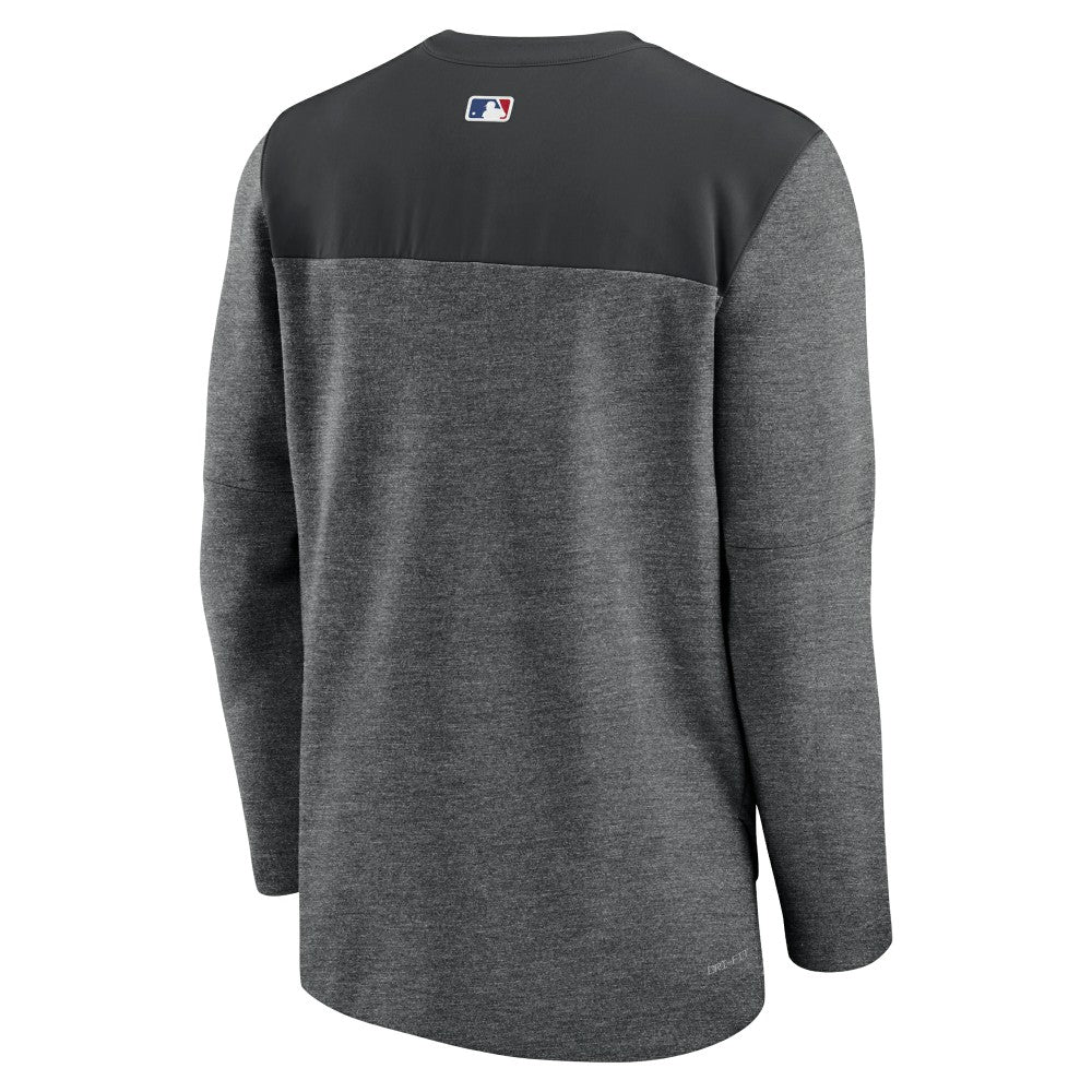 Miami Marlins Nike Authentic Collection Game Time Performance Half-Zip Top - Black Tops