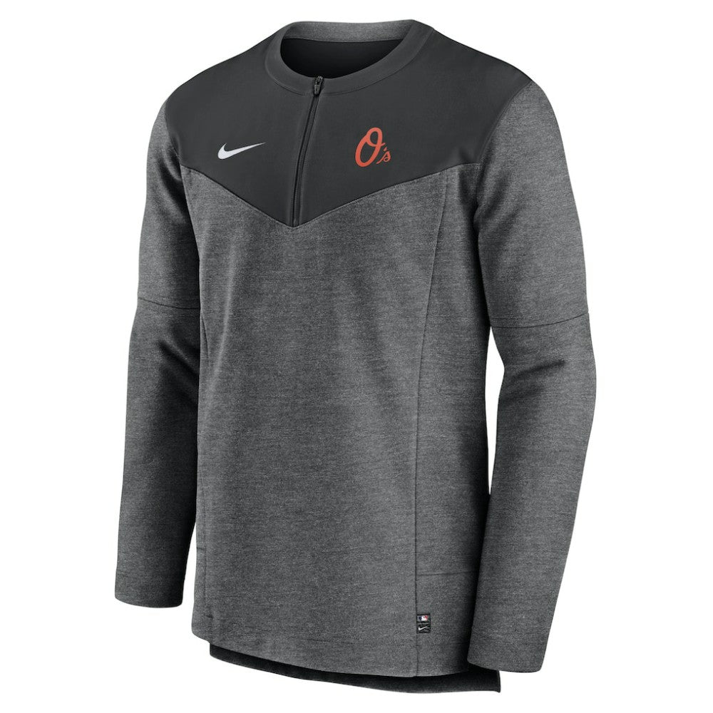 Baltimore Orioles Nike Authentic Collection Game Time Performance Half-Zip Top - Black Tops