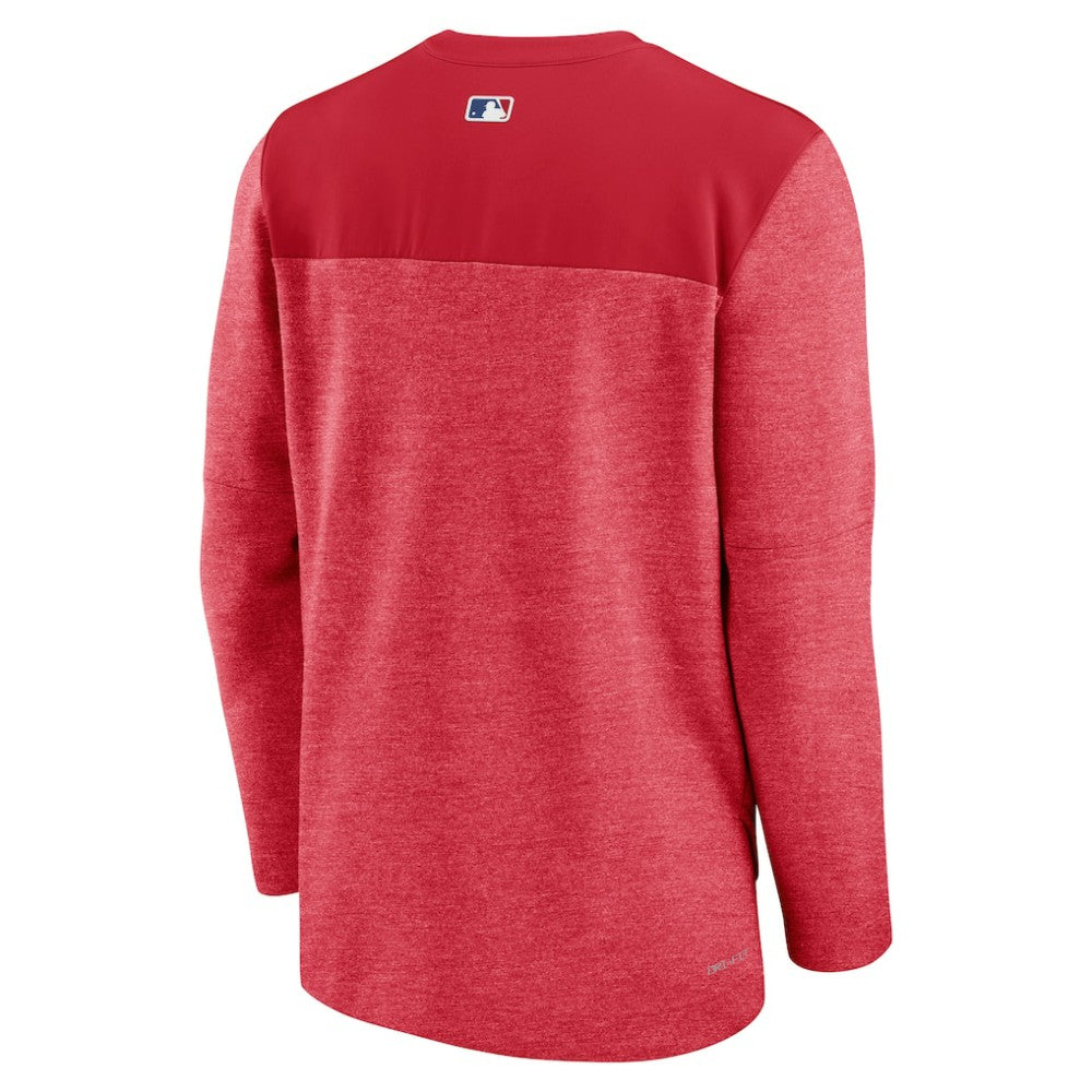 Washington Nationals Nike Authentic Collection Game Time Performance Half-Zip Top - Red Tops