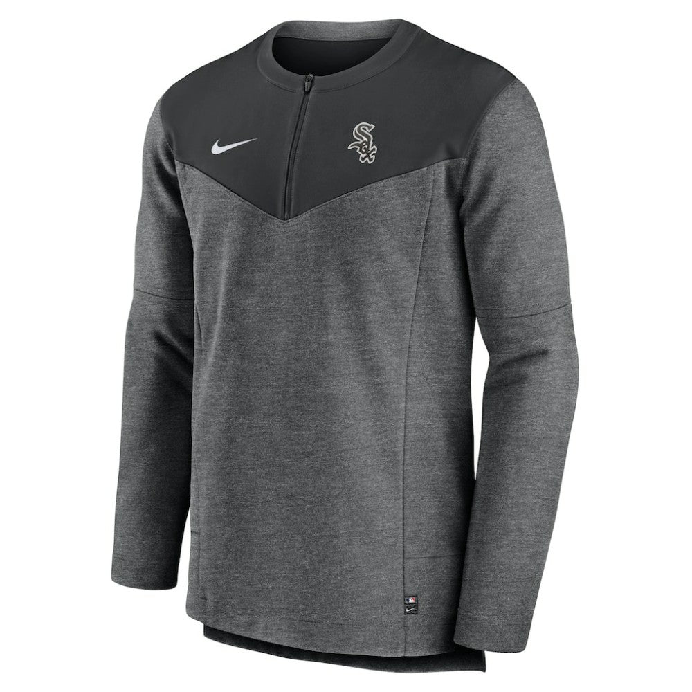 Chicago White Sox Nike Authentic Collection Game Time Performance Half-Zip Top - Black Tops