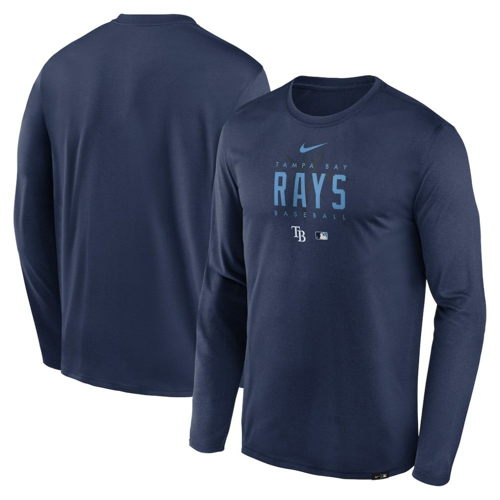 Tampa Bay Rays Nike Authentic Collection Team Logo Legend Performance Long Sleeve T-Shirt - Navy T-shirts