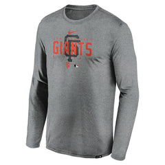 San Francisco Giants Nike Authentic Collection Team Logo Legend Performance Long Sleeve T-Shirt - Heather Gray T-shirts