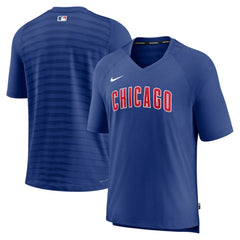 Chicago Cubs Nike Authentic Collection Pregame Raglan Performance V-Neck T-Shirt - Royal T-shirts