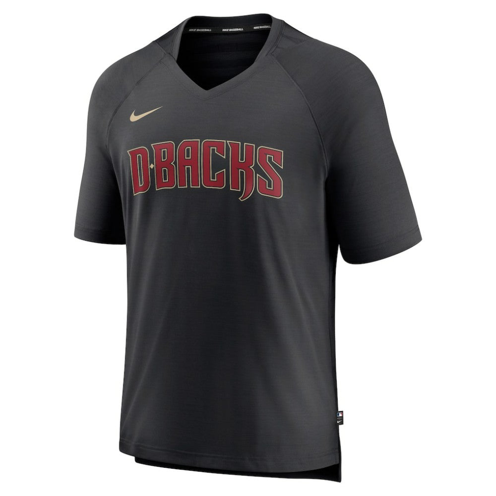Arizona Diamondbacks Nike Authentic Collection Pregame Raglan Performance V-Neck T-Shirt - Black T-shirts