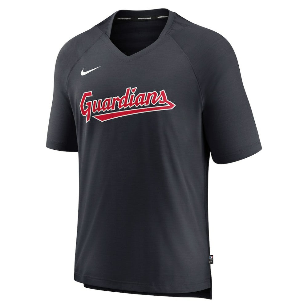 Cleveland Guardians Nike Authentic Collection Pregame Raglan Performance V-Neck T-Shirt - Navy T-shirts