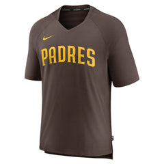 San Diego Padres Nike Authentic Collection Pregame Raglan Performance V-Neck T-Shirt - Brown T-shirts